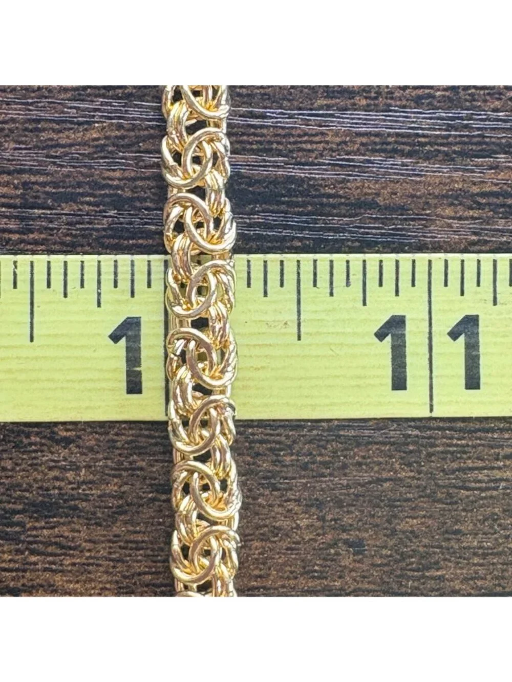 VTG 12K Gold Filled Byzantine Link Bracelet .25